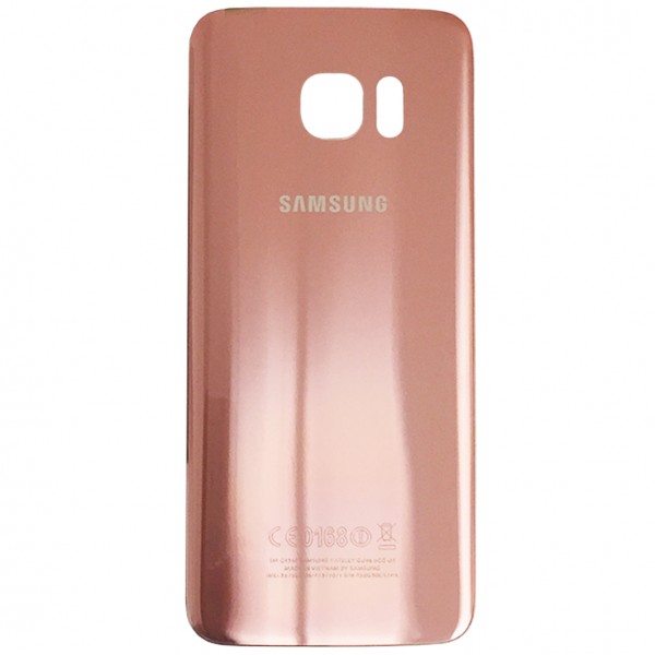 Samsung Galaxy S7 Edge G935F Backcover Akkudeckel in pink + Kleber