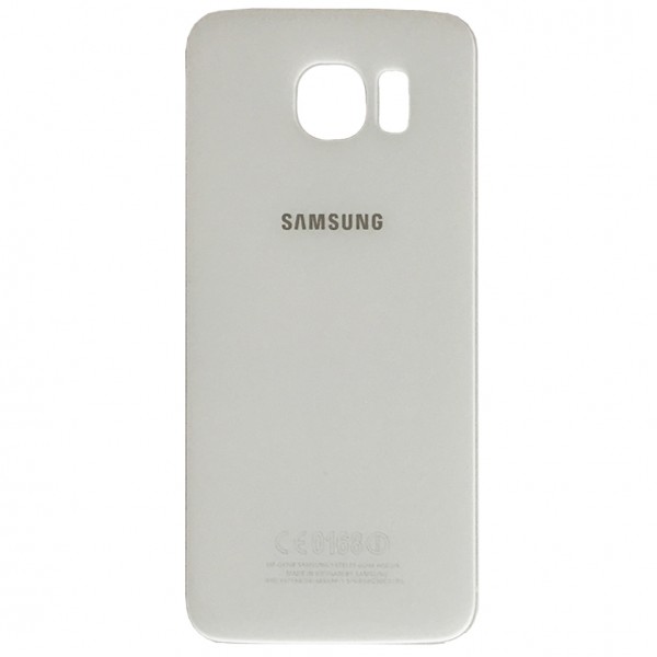 Samsung Galaxy S6 G920F Backcover Akkudeckel in weiß + Kleber