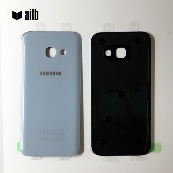 Samsung Galaxy A3 (2017) A320 Backcover Akkudeckel in blau + Kleber