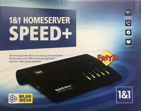 Fritz!Box FritzBox 7590 Dual-Band WLAN Router 1&amp;1 Homeserver Speed+ NEU &amp; OVP