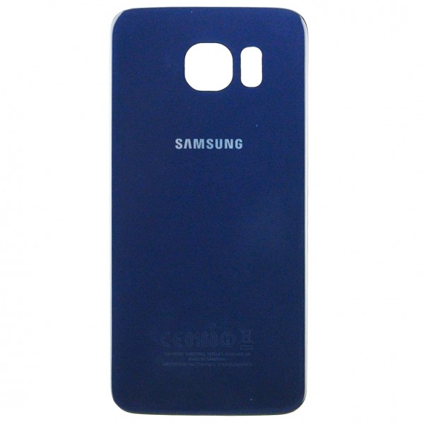 Samsung Galaxy S6 G920F Backcover Akkudeckel in dunkelblau schwarz + Kleber