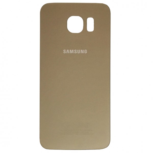 Samsung Galaxy S6 G920F Backcover Akkudeckel in gold + Kleber