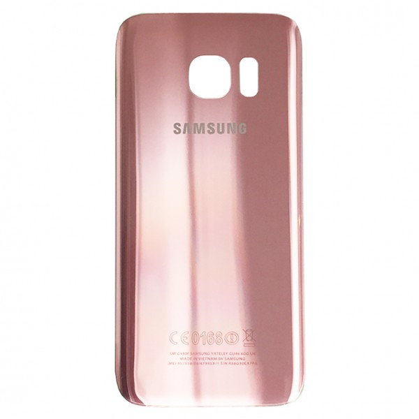 Samsung Galaxy S7 G930F Backcover Akkudeckel in pink + Kleber