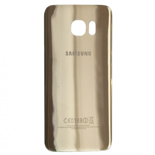 Samsung Galaxy S7 Edge G935F Backcover Akkudeckel in gold + Kleber