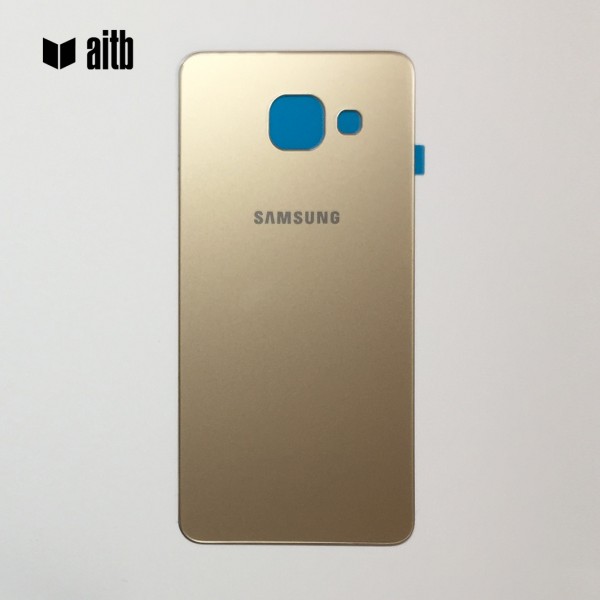 Samsung Galaxy A3 (2016) A310 Backcover Akkudeckel in gold + Kleber