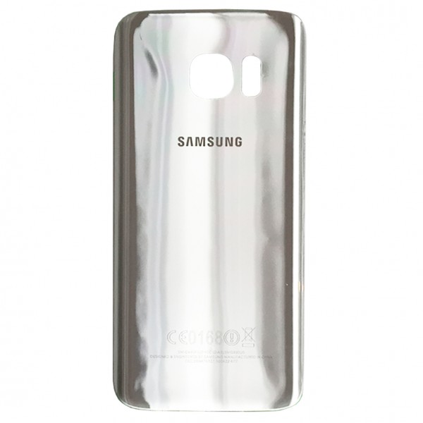 Samsung Galaxy S7 G930F Backcover Akkudeckel in silber + Kleber